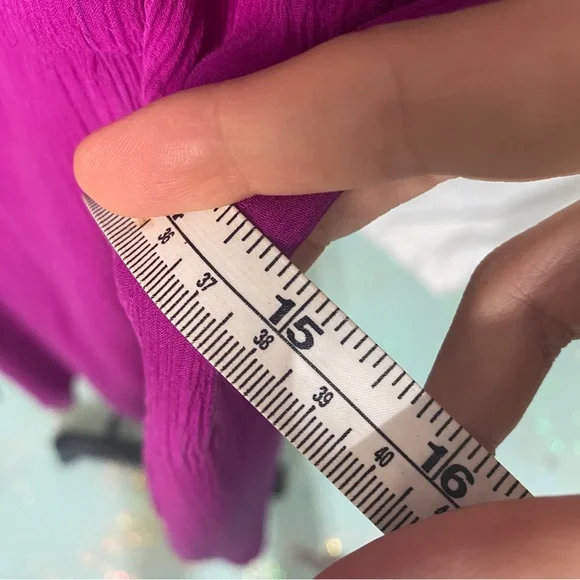 Beth Bowley Fuchsia Floral Chiffon Dress, Sz 6 - Picture 5 of 6